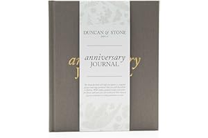 DUNCAN & STONE PAPER CO. Wedding Anniversary Journal - Anniversary Journal for Couple - Wedding Notebook & More - Wedding Memory Book to Capture Moments (Taupe,189 Pages)