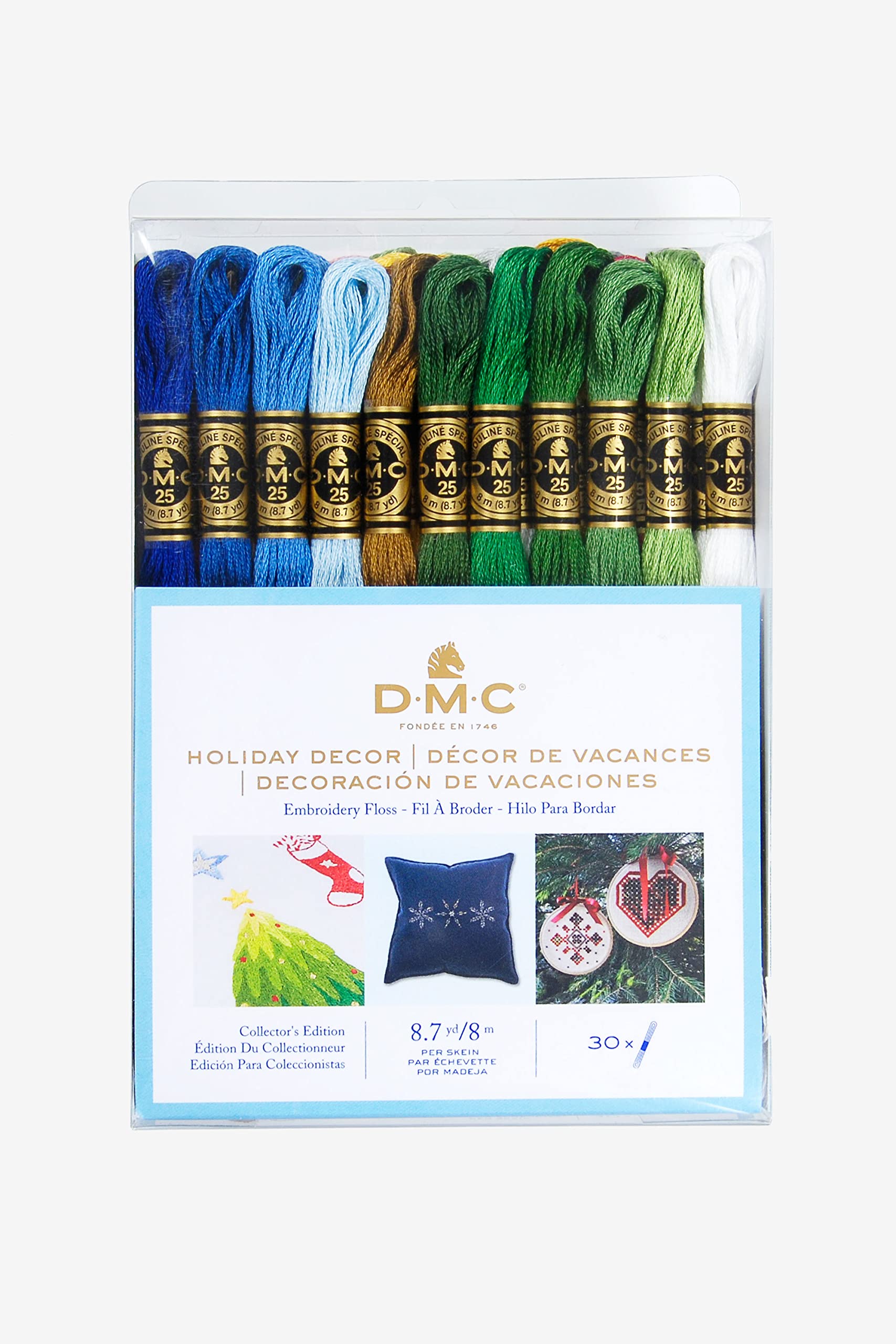 DMC Embroidery Floss Pack - Holiday Decor - 8.7 Yards - 30 skeins