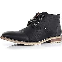 Ferro Aldo Blaine MFA806035 Mens Casual Brogue Mid-Top Lace-Up and Zipper Boots