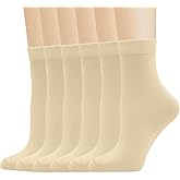 Women Thin Socks Rayon Bamboo Ankle Silky Quarter Anti Odor Casual Summer Socks 6 Pairs