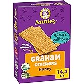 Annie's Organic Honey Graham Crackers, 14.4 oz | 10g Whole Grain Per Serving, No Artificial Flavors or Synthetic Colors, No High-Fructose Corn Syrup