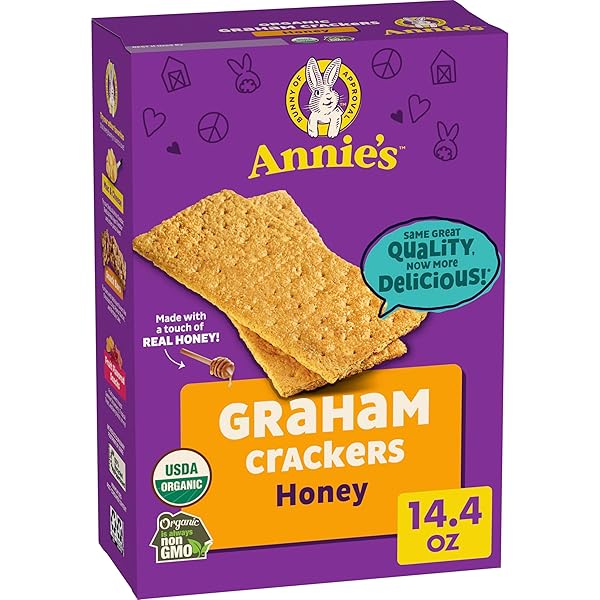 ANNIE’S ORGANIC HONEY GRAHAM CRACKERS, MADE WITH WHOLE GRAIN, 14.4 OZ