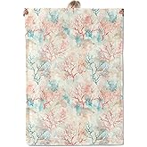Aonimonis Coral Reef Throw Blanket Gifts for Women, Soft Fuzzy Warm Cozy Flannel Blankets for Bedroom, Travel, Couch, Home Decor 50x60 in