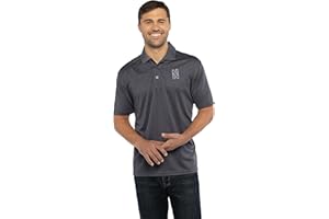 Vantage Apparel Men's Collegiate Premium Moisture Wicking White Icon Polo