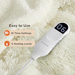 Bedsure Faux Fur Heated Blanket Twin Size, Fast