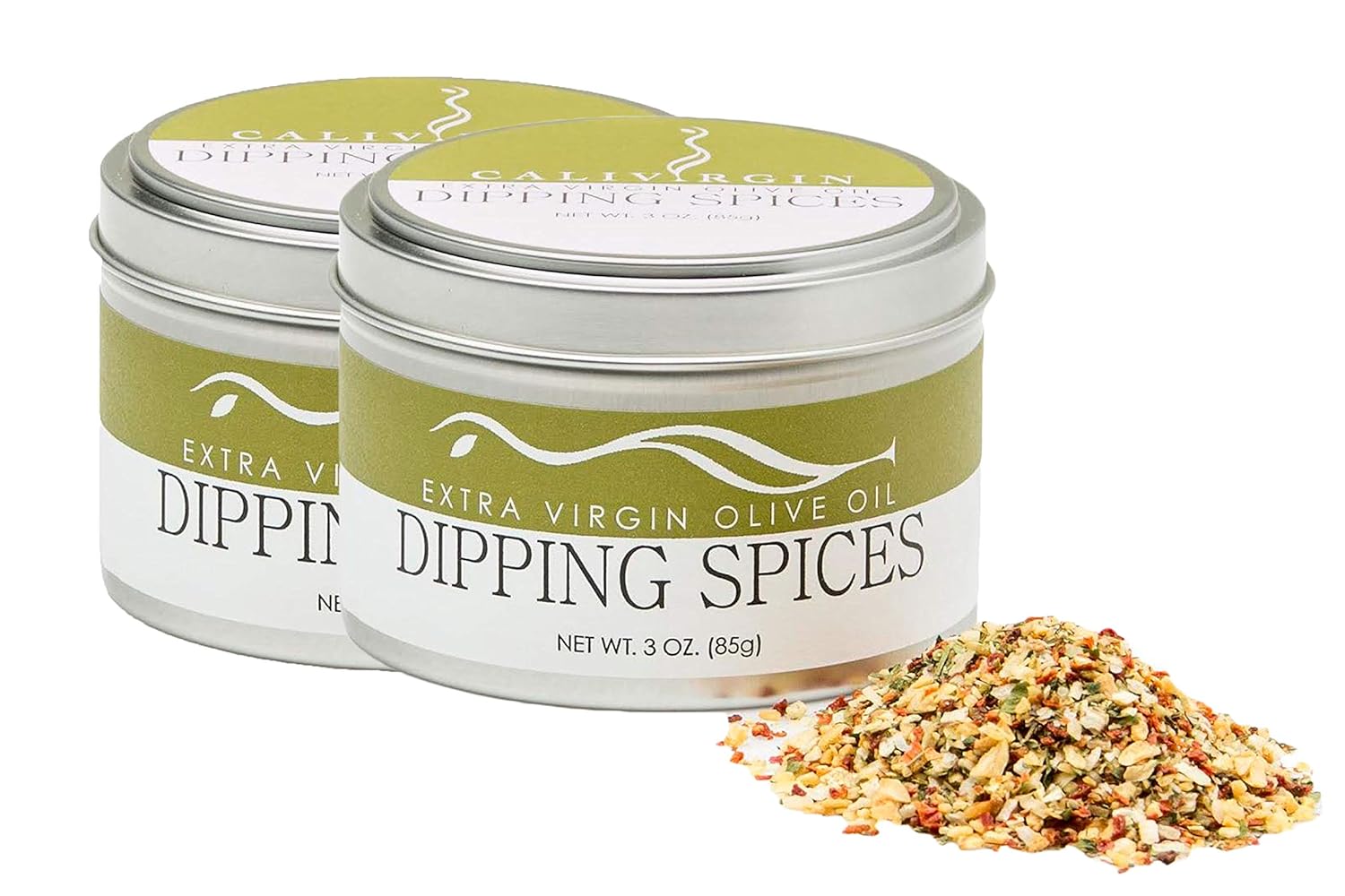 Calivirgin Olive Oil Dipping Spices - Restaurant Style Gourmet Spice Mix - Premium Dip Seasoning Spice Blend - Basil, Sun-dried Tomatoes, Garlic, Parsley & Oregano - Bread Dipping Seasoning Mix - 170g