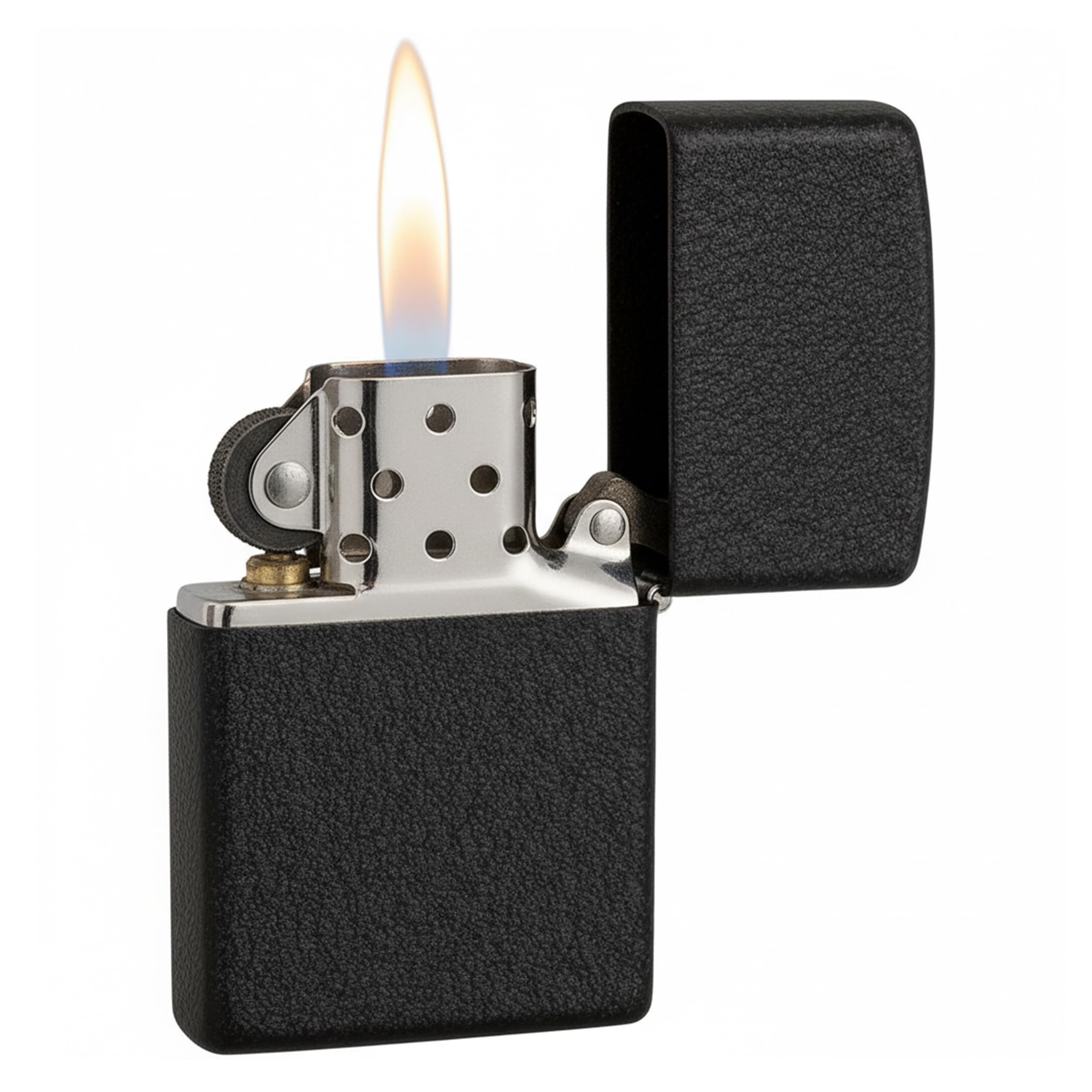 Zippo Windproof Lighter - Black Crackle - Refillable for Lifetime Use - Adjustable Flame - Gift Box - Metal Construction - Made in USA