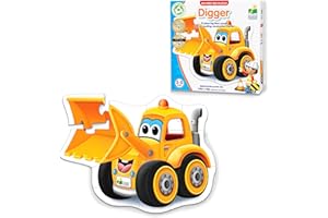 THE LEARNING JOURNEY Learning Journey International – My First Big Vehicle Floor Puzzle – Digger- Toddler Puzzles & Gifts for Boys & Girls Ages 2 Years and Up, Multicolor