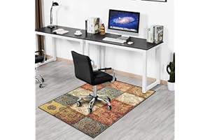 SHUYEON Office Chair Mat for Hardwood and Tile Floors, 36"x48" Desk Chair Mat for Carpet, Anti-Slip Computer Chair Mat Low Pile Carpet Chair Mats for Rolling Computer Chair