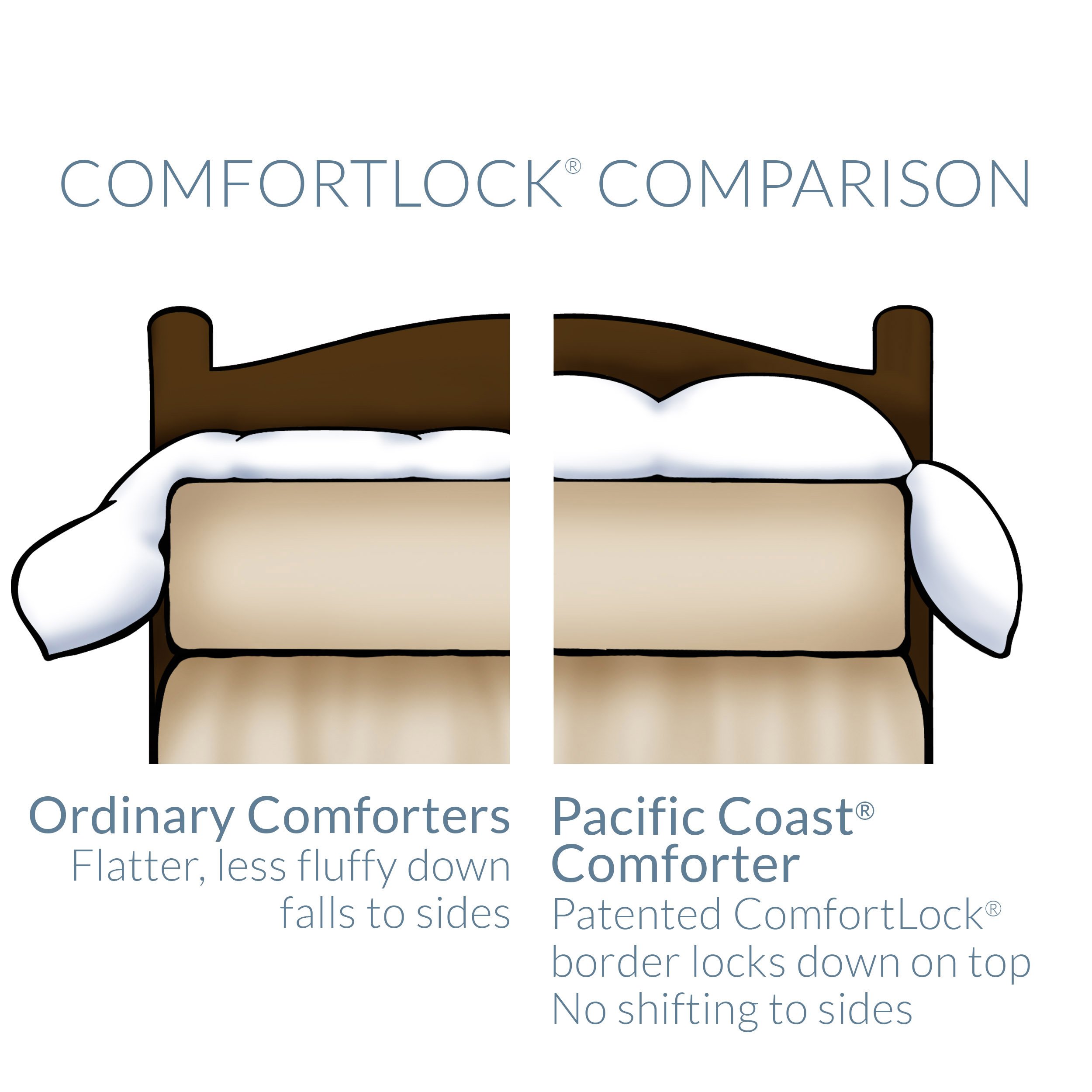 Pacific Coast Feather Company Down Blanket Cotton Cover with Satin