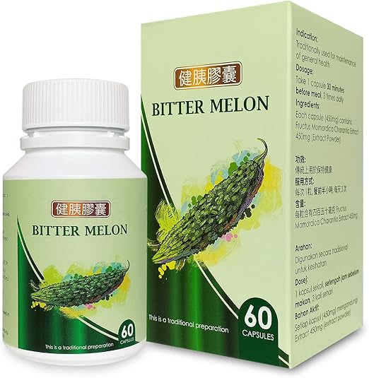 Bitter Melon Capsules 450mg 60 Capsules/Bottle Blood Sugar Support