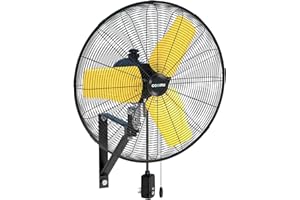 CCGIRU 9000 CFM 24" Outdoor Oscillating Wall Fan, High Velocity 3-Speed Waterproof Professional Outdoor Fan, Heavy Duty Industrial Wall Mount Fans for Patio, Commercial, Garage, Warehouse, UL Listed