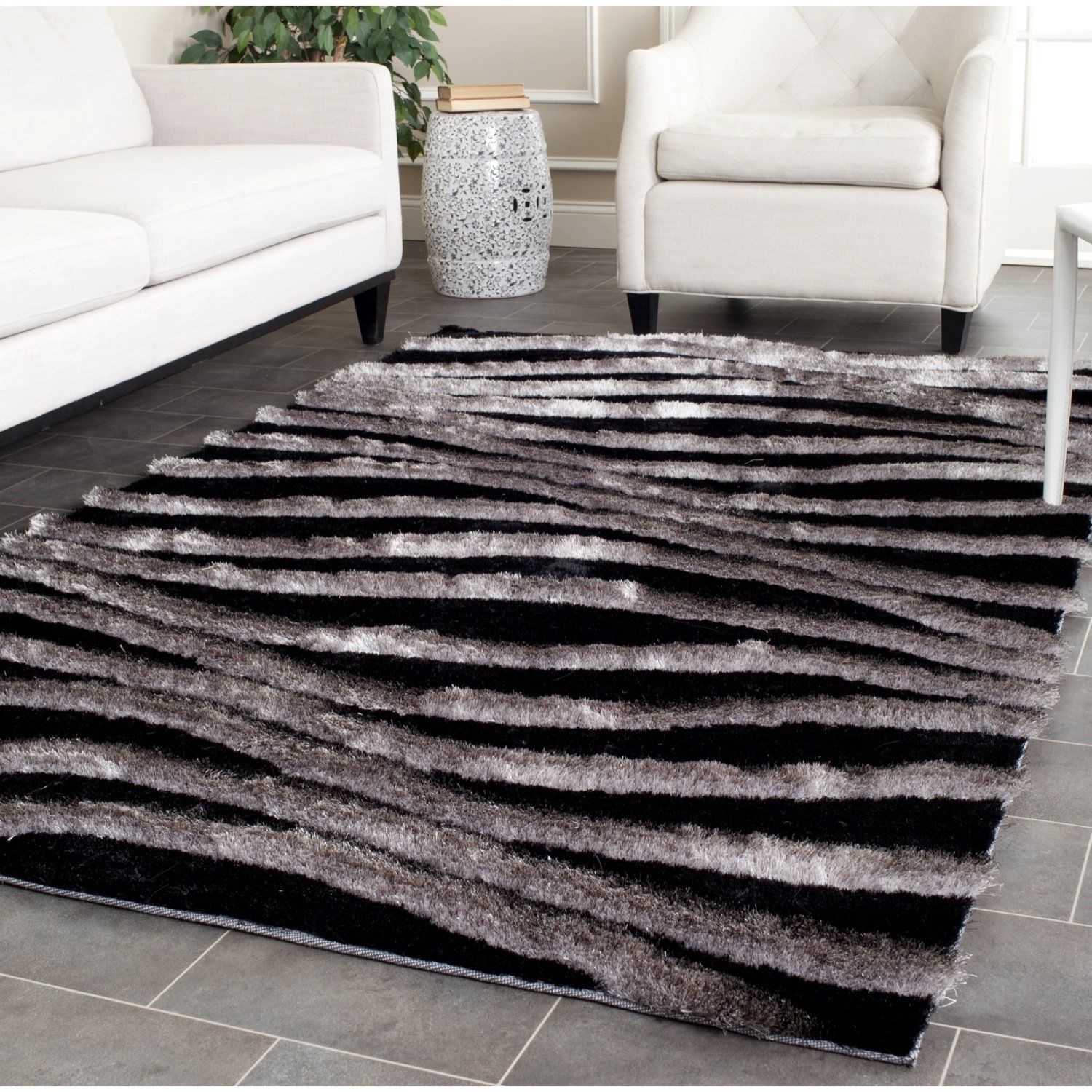 Amazon Safavieh 3D Shag Collection SG551E Handmade Black and