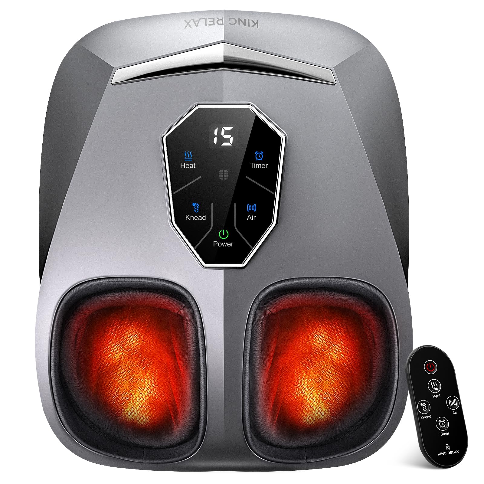 Photo 1 of **FACTORY SEALED** KING RELAX Shiatsu Foot Massager with Heat, 2026 Upgraded Deep Kneading & Squeeze Massage for Plantar Fasciitis, Modern Sculpted Design, Fits Up to Size 14, FSA Eligible HSA Store, Mothers Day Gifts