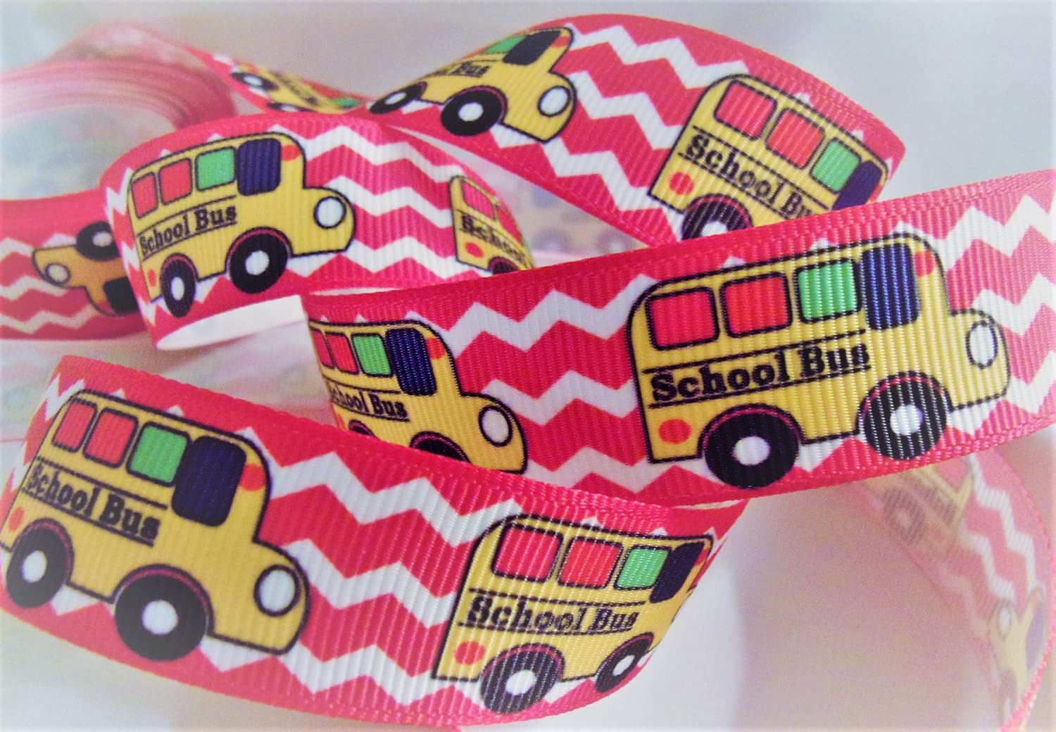 Amazoncom grosgrain ribbon  school bus print  78w  10 yards