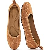 Ecetana Ballet Flats Shoes for Women: Dressy Casual Foldable Flats Comfortable Round Toe Slip On Loafers