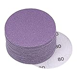 uxcell 30Pcs 3-Inch Purple Sanding Discs 80 Grits