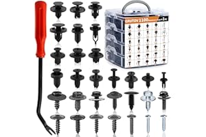 Car Push Retainer Clips 1101Pcs Automotive Screws Auto Body Fastener Push Pins Kit Set Panel Bumper Clips with 10 Cable Ties 
