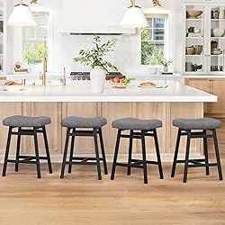LUE BONA Counter Height Bar Stools Set of