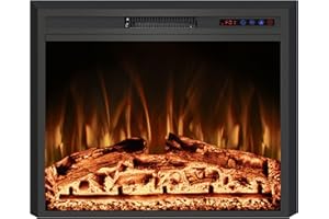 Rodalflame 30" Width Electric Fireplace Inserts with Adjustable Flame Colors, Fireplace Heater with Touch Screen & Remote Control, Recessed in Wall, 750/1500W, Timer