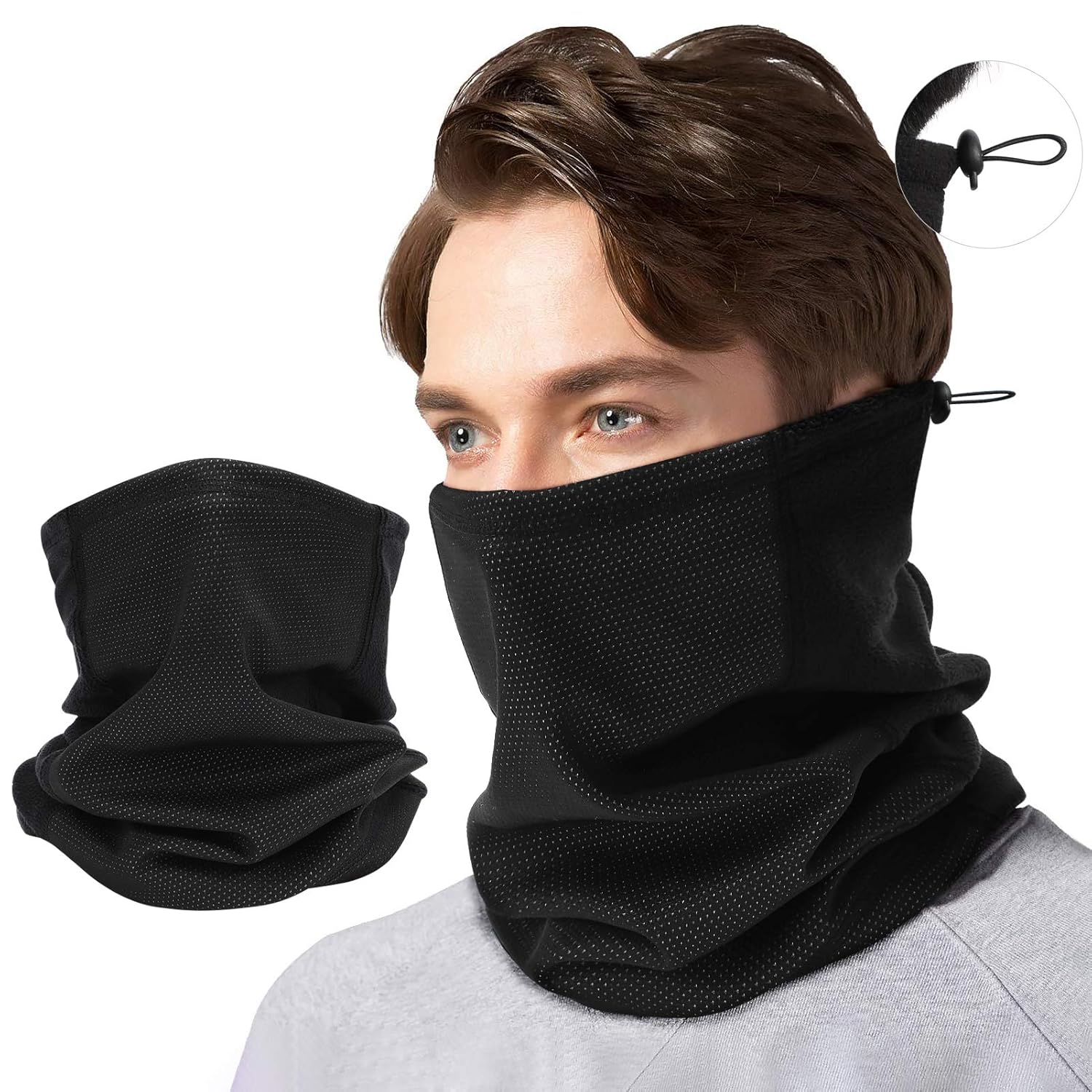 Buy Winter Fleece Neck Gaiter Warmer Windproof Gator Face Mask Scarf