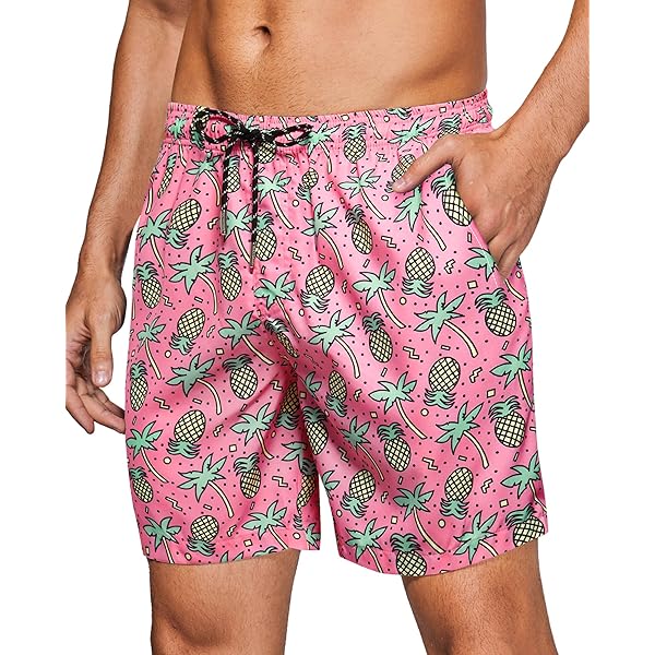 Scottish Tartan Plaid Mens Swim Trunks Quick Dry Swim Shorts