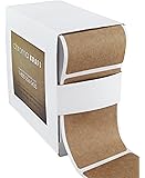 2" x 3" Brown Kraft Paper, Rectangular Sticker Labels | Permanent Adhesive, Write-On Surface - 250/Dispenser Box