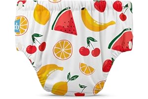 Charlie Banana Reusable Swim Diaper, Washable, with Easy On and Off Snaps for Baby Girls Boys, Soft and Snug Waterproof Fit to Prevent Leaks - Banana Fiesta, Size L (22-34 lbs)
