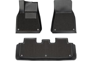 CYBERBEANS Liners for Tesla Model Y Floor Mats with Blanket Premium All Weather Anti-Slip Waterproof Interior Accessories - Compatible with 2023 2022 2021 2020