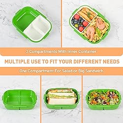 AGREON Bento Box with Removable Compartments for