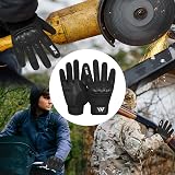 WFX Full Finger Motorcycle Gloves Touchscreen Breathable Protective Black M view 7