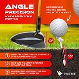 SWIFTEE Premium 10 Degree Golf Tees for Driver or Iron Pack of 10 (Orange) 83mm view 3