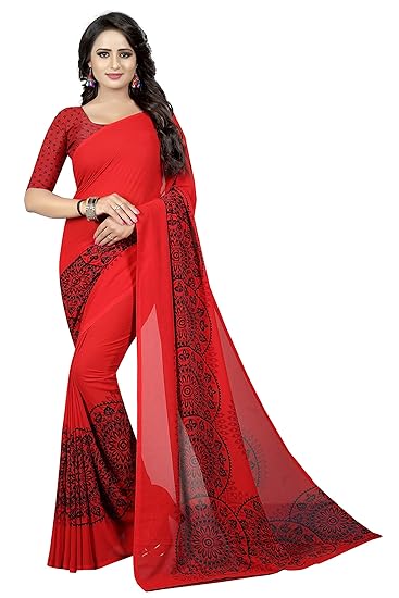 georgette with blouse piece Saree (SDPL-KIMAYA 10_ Multicoloured_ Free Size)