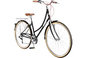 Retrospec Beaumont City Bike 7-Speed Step Through City Bike Commuter Bicycle for Men and Women with High-Tensile Strength Ste