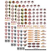 HobbyPark Pre-Cut Sponsor Decals Stickers Sheets for 1/16 1/18 1/24 Scale RC Crawler, Cars, Truck, fit TRX4M SCX24 AX24 FCX18 FCX24 Body Shell, Die Cut