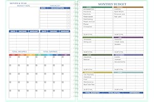 Budget Planner - Monthly Finance Organizer with Expense Tracker Notebook to Manage Your Money Effectively, Undated Finance Pl