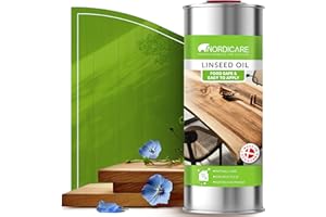 Nordicare Linseed Oil for Wood - 100% Pure & Natural Linseed Oil for Entire Indoor Area - Food-Safe Raw Linseed Oil for Wood 