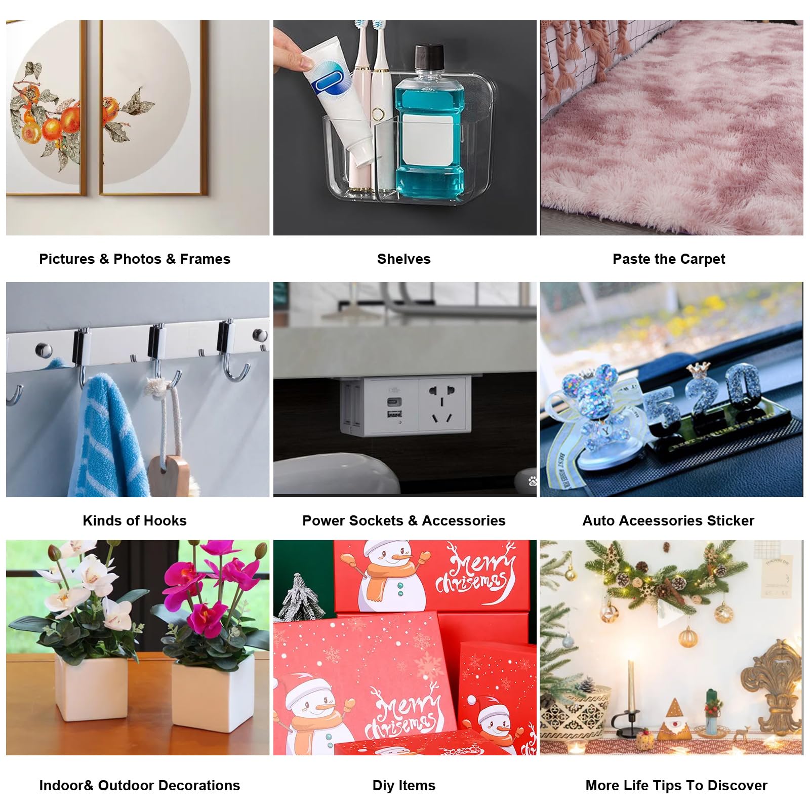 fdalas Double Sided Tape Heavy Duty Nano Tape,Extra Large 1.5In x 16.4 FT Clear Mounting Tape,Strong Grip Picture Hanging Strips,Removable Traceless Two Sided Adhesive Tape,Sticky Poster Carpet Tape