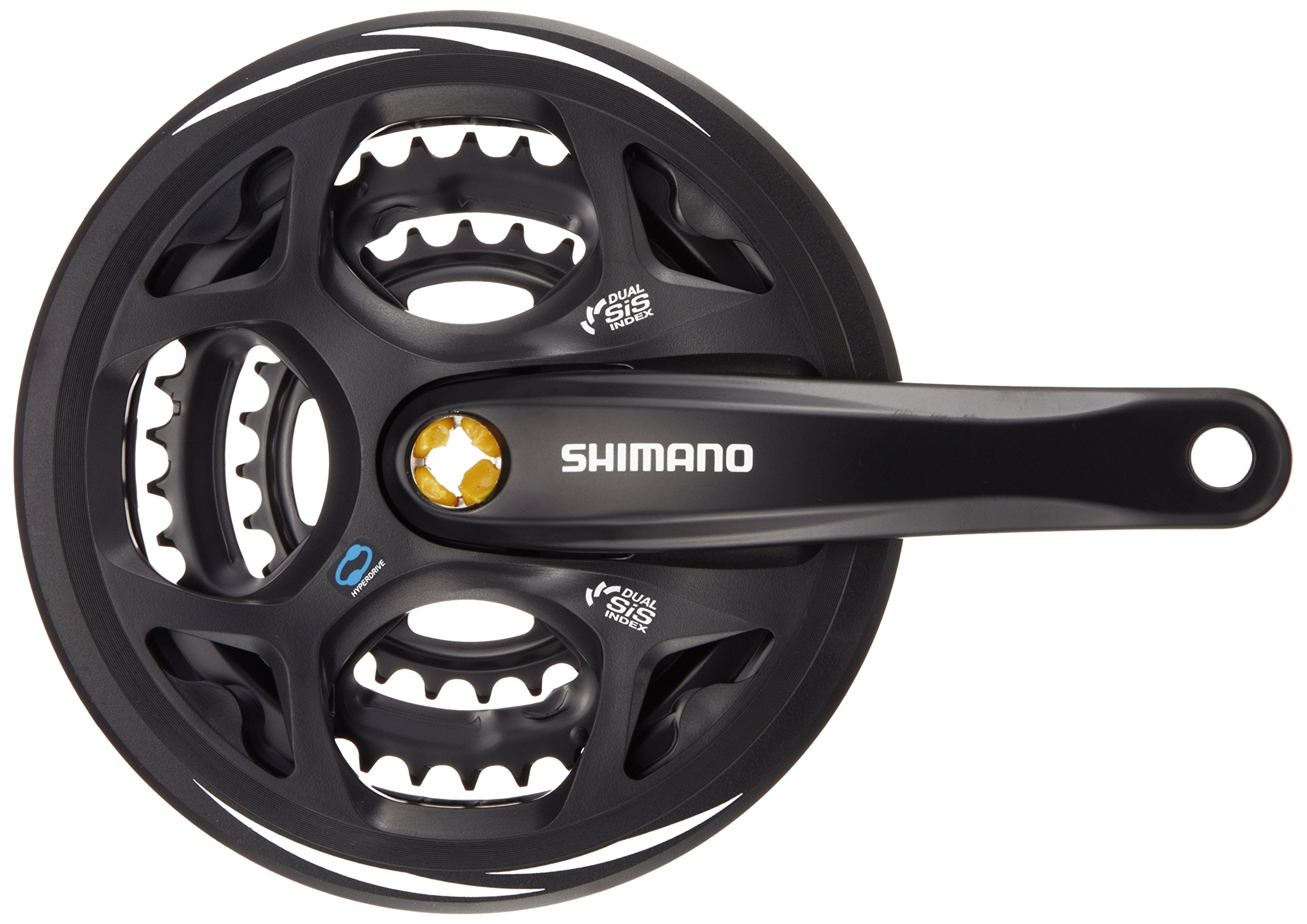 Plateau Pédalier Shimano FC-M311 8V 48/38/28T 175mm Noir - Pour Vélos 8 Vitesses