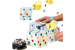 SEND A CAKE SendaCake Balloon Party Confetti Pop Up Gift Box for Holidays, Christmas, Birthdays, Anniversaries, and Celebrations - Delicious Cakes for Delivery - Birthday Gift for Women, Men, Adults, Kids