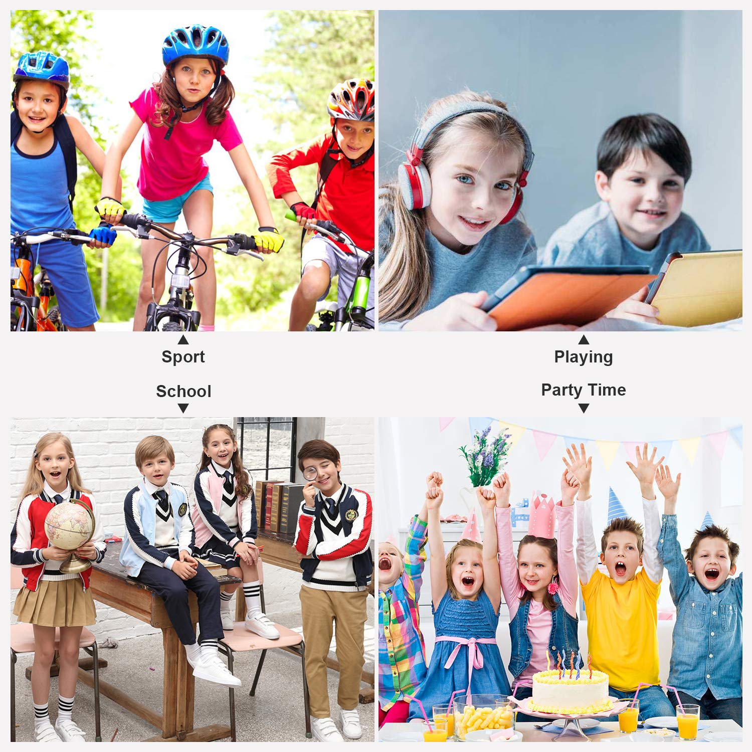 Kids Toddler Belt Elastic Stretch Adjustable Belt For Boys and Girls with Silver Square Buckle 2 Pack By JasGood