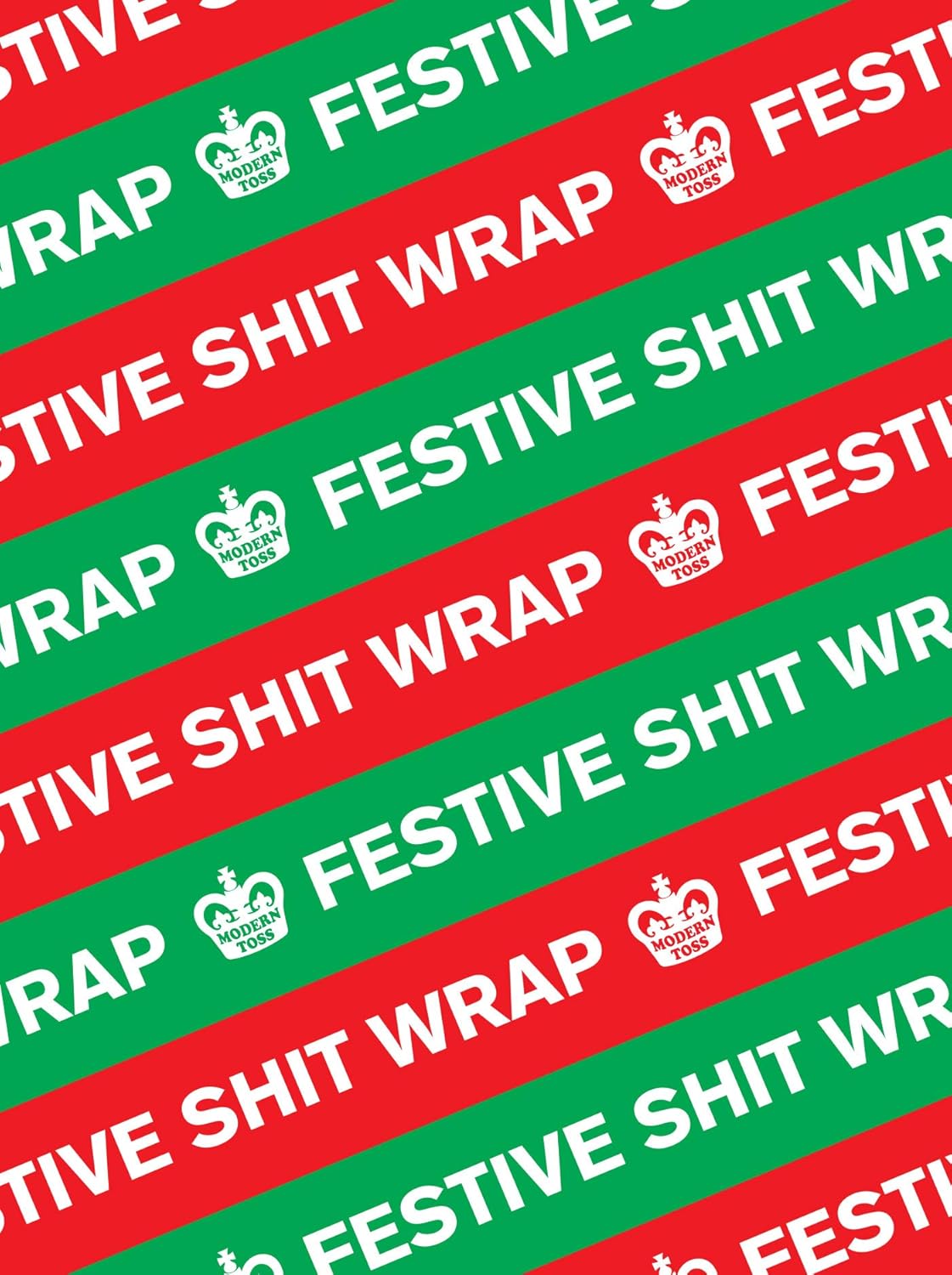 Official Modern Toss, 2 Sheets Of Funny ' Festive Sh*t' Wrapping Paper, Rude Christmas Xmas Gift Wrap, Wrapping Paper - Image 3