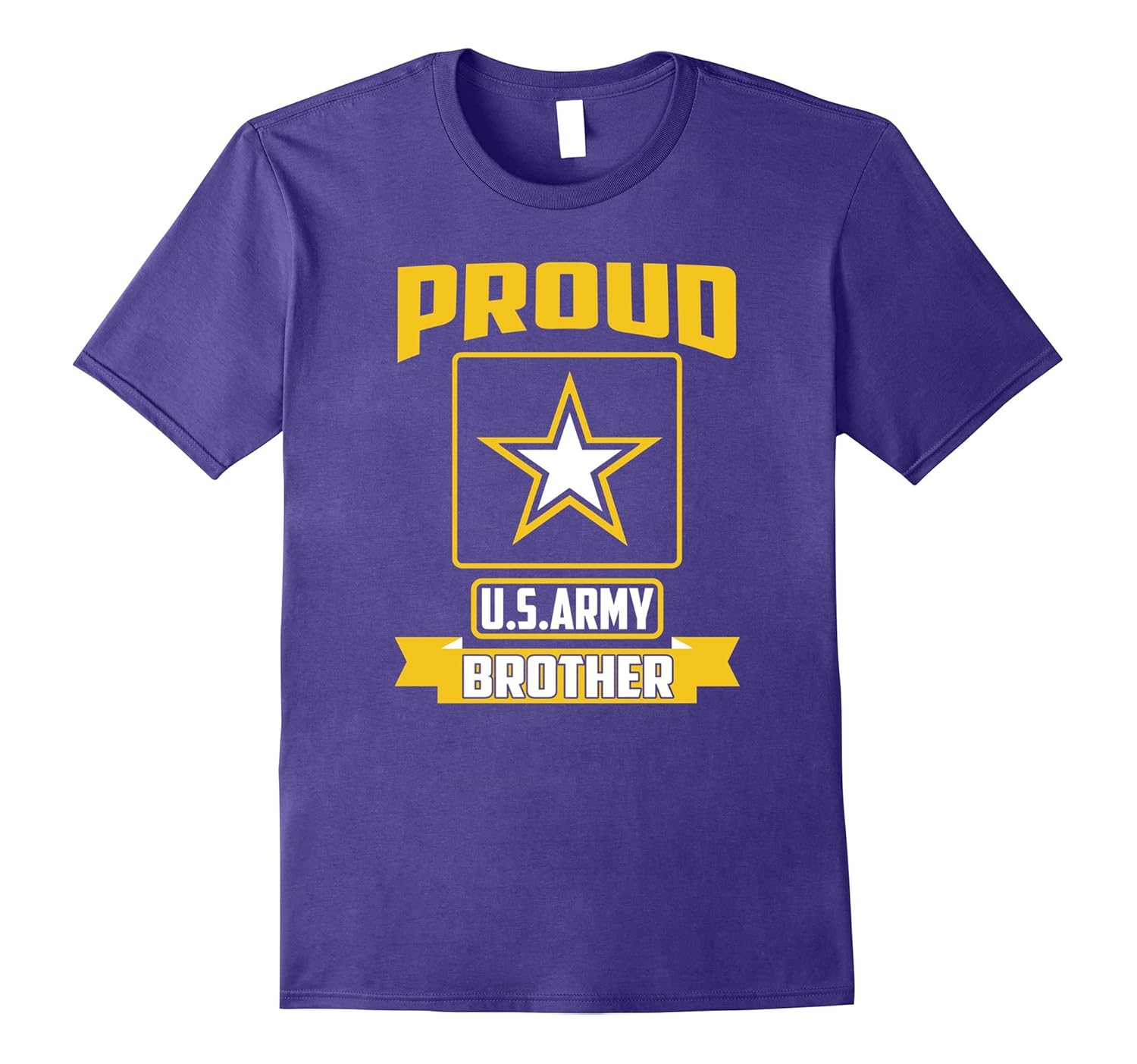 Military Cool Proudly US Army Brother Ribbon Gift T-shirts-ANZ