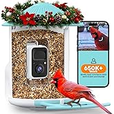 NETVUE by Birdfy Smart Bird Feeder with 2K AI Camera, Auto Capture Videos & Motion Detection, Live Steam, Wireless Wildbird Watching, Ideal Gift for Outdoor Backyard Birder(AI by Subscription)