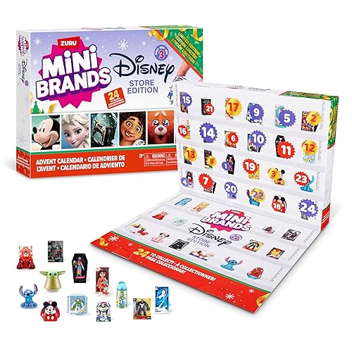 Disney Advent Calendar by ZURU Mini Brands Limited Edition Advent Calendar, 24 Days of Suprises, Mini Figures, Fun Christmas Toys for Kids, Best Gift for Girls and Boys Ages 3+
