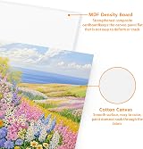 Koncci Canvas for Painting with Paper Holder 10 Pack 20x20 cm Blank Panels view 3