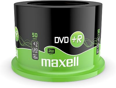 Maxell DVD+R 4.7GB 16X 120 Min Matt Silver - 50 Disc Spindle Pack