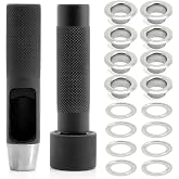 CRAFTMEMORE 3/4" Grommet Tool Kit Eyelet Setting Tool Grommet Setter Hole Punch Cutter &amp; Pack of 10 Grommets