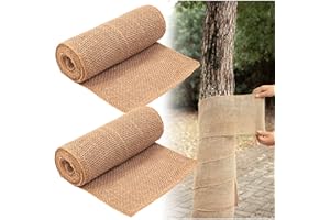 SYWHXY 2 Rolls Burlap Tree Protector Wraps, 7.8" × 9.8' Winter Tree Trunk Guards Protector Wrap Burlap Fabric Garden Plants Tree Wrap Antifreeze Bandage bark Protector Wrap for Keeping Warm and Moisturizing