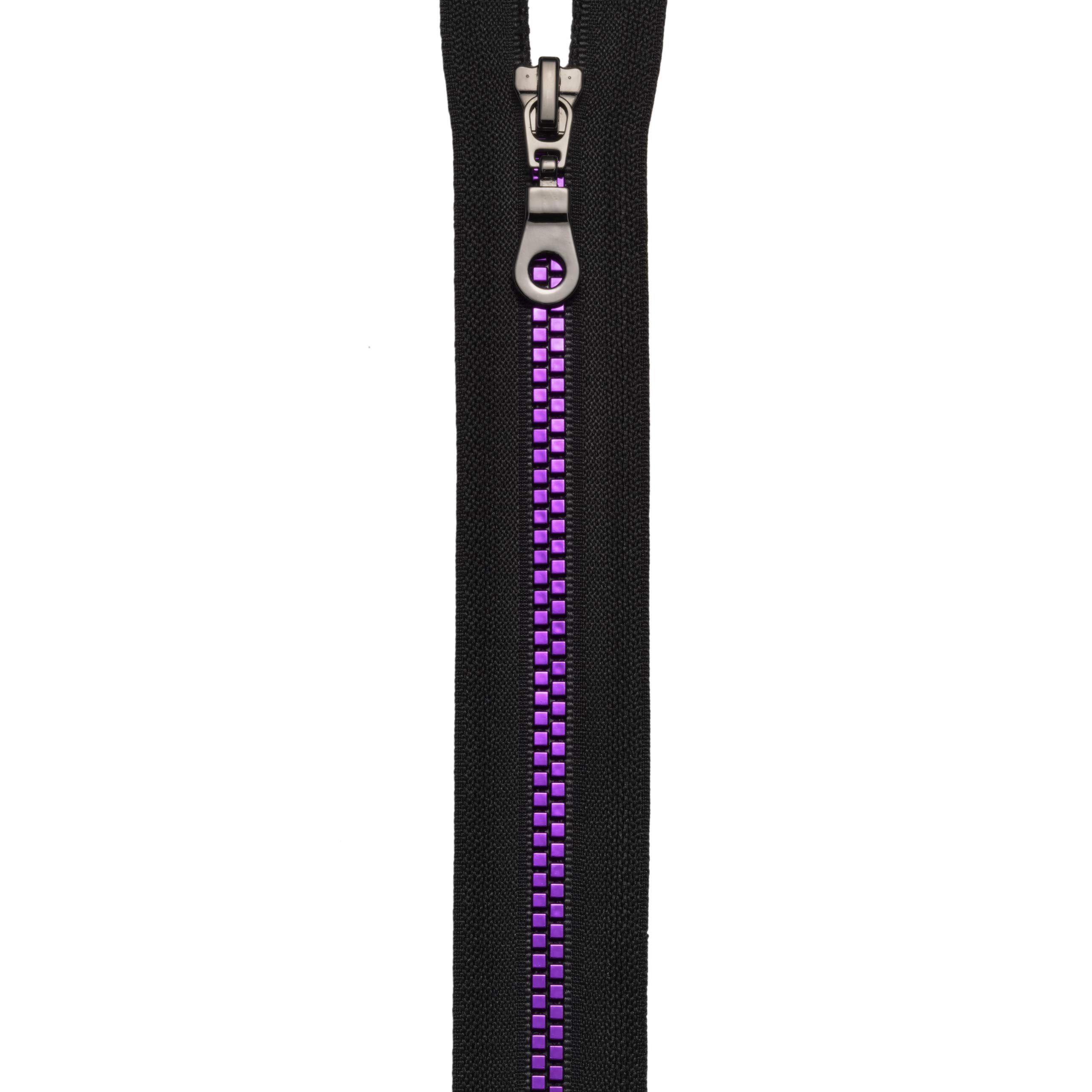 Prym Zip Fastening, Polyester, Black/Purple, 65 cm